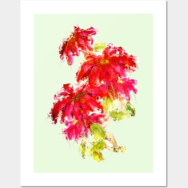 Poinsettia Wall Art by Amanda Jane